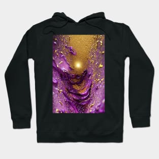 Purple & Gold Liquid Glitter Hoodie